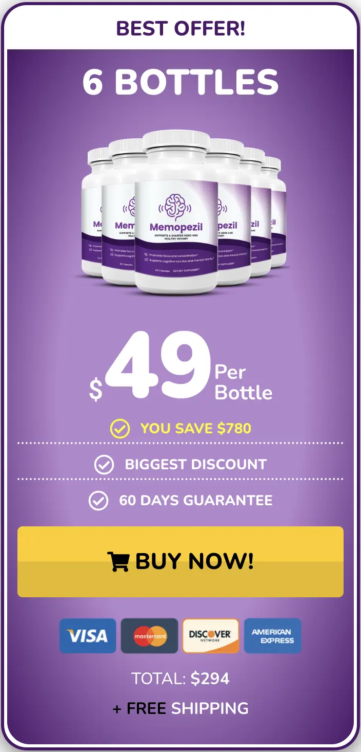 Memopezil 6 bottles