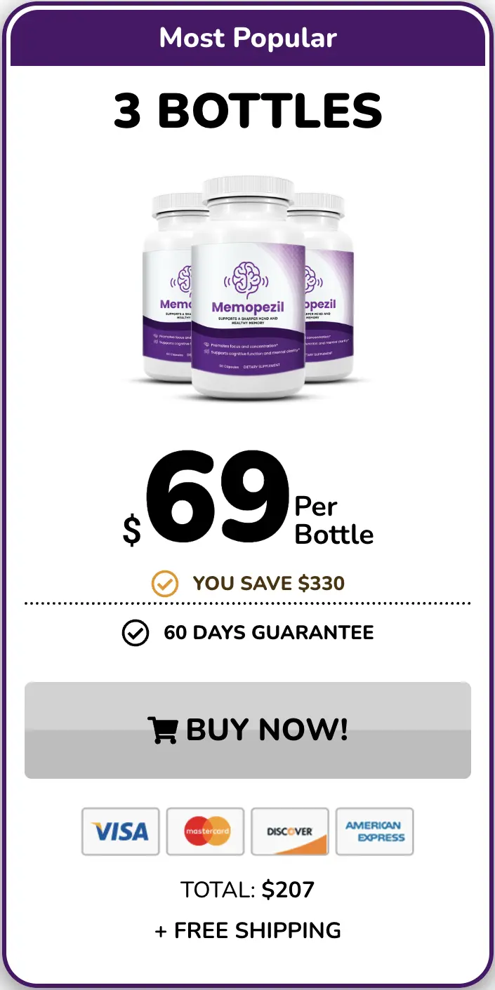 Memopezil three bottles order